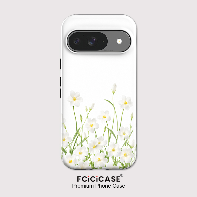 Google Pixel 8A - Fcicicase 꽃무늬 프린트 휴대폰 케이스 (구글