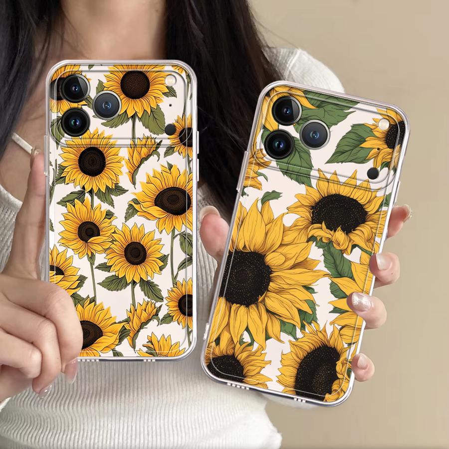 Apple Iphone 15 - 귀여운 해바라기 패턴 케이스 (애플 아이폰
