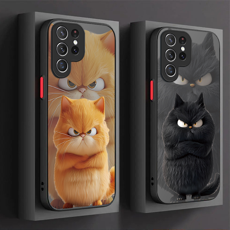 Samsung Galaxy A55 - 화난 고양이 커플 스타일 케이스 삼성