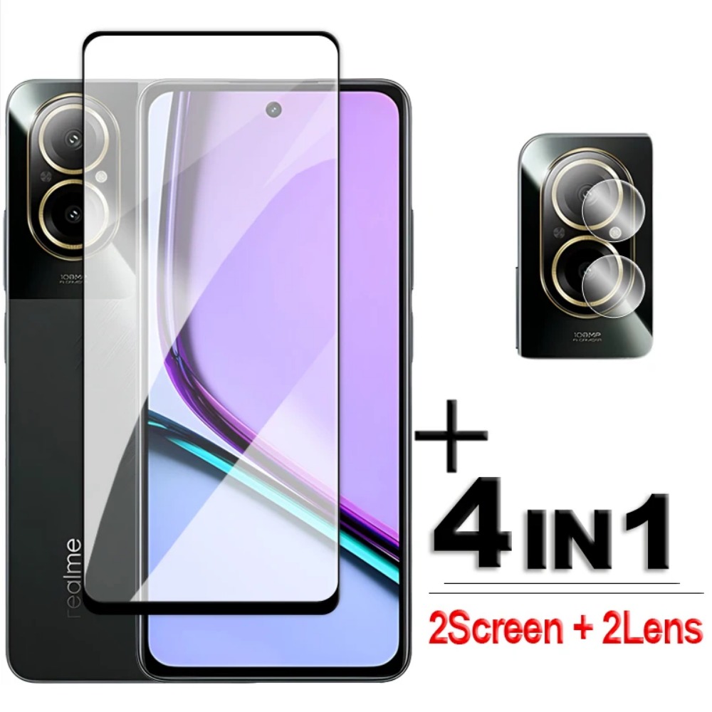 Realme C67 - Realme C75X C67 유리 용 4in1