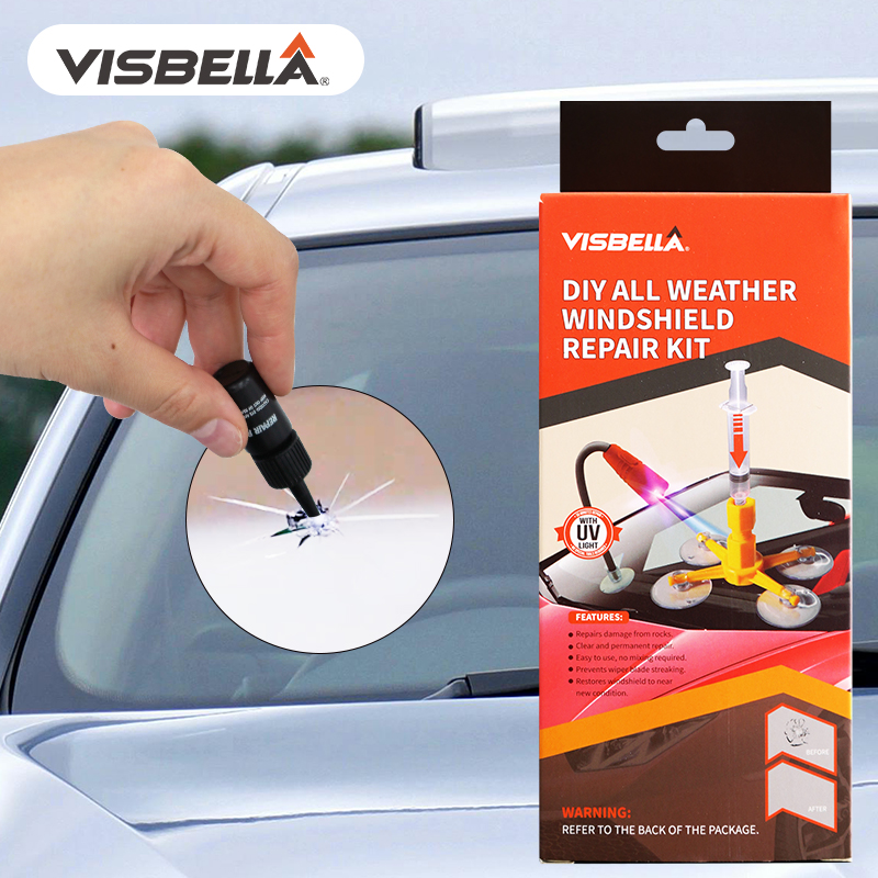 Visbella 자동차 앞 유리 수리 키트, UV 라이 - Liquid Uv Glue Kit 리뷰 및 가격