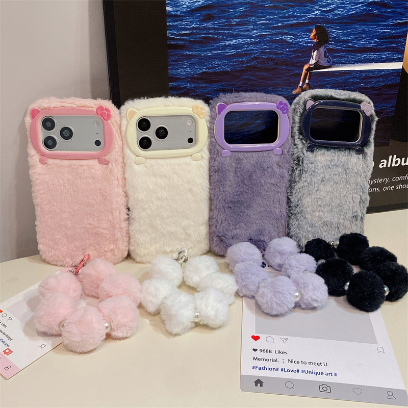고급 솔리드 컬러 퍼리 플러시 폰 케이스 (아이폰 17 - Apple Iphone 15 리뷰 및 가격