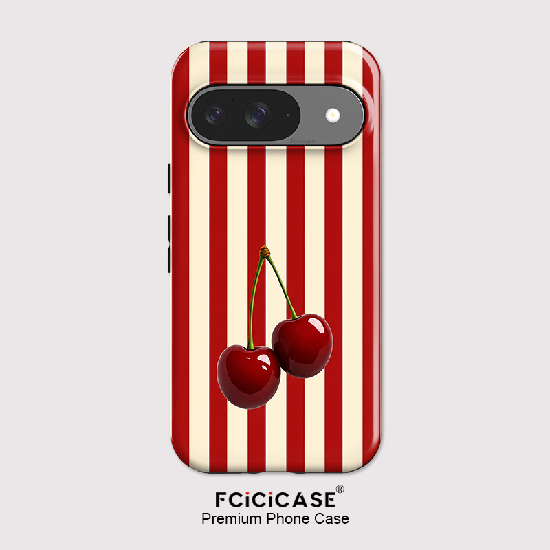 Fcicicase 체리 스트라이프 패턴 휴대폰 케이스  - Google Pixel 9 리뷰 및 가격