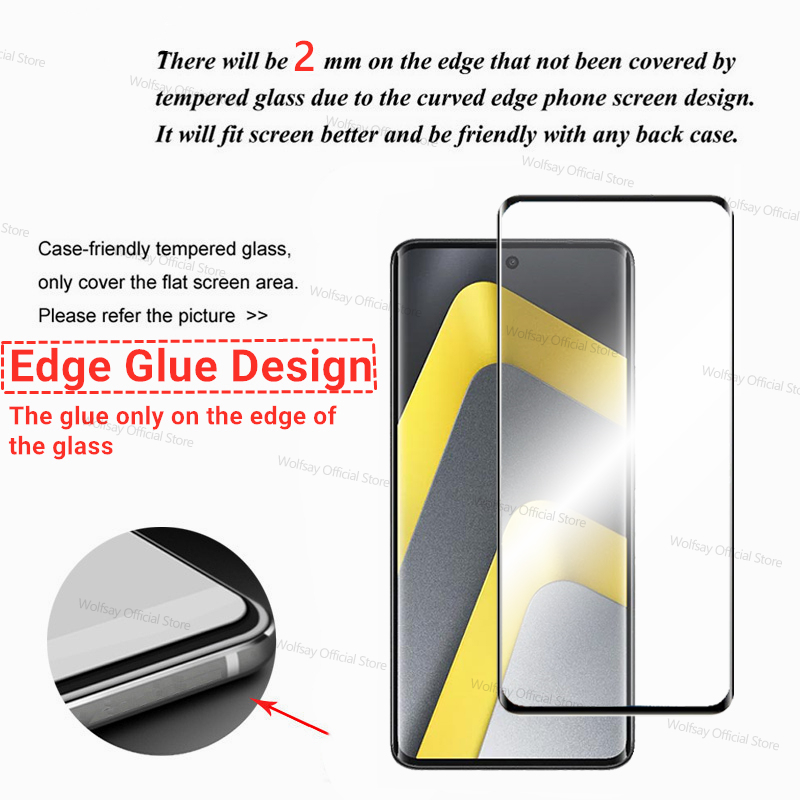 샤오미 포코 M8용 3D 곡면 강화유리 3/2/1개,  - Curved Edge Screen 리뷰 및 가격